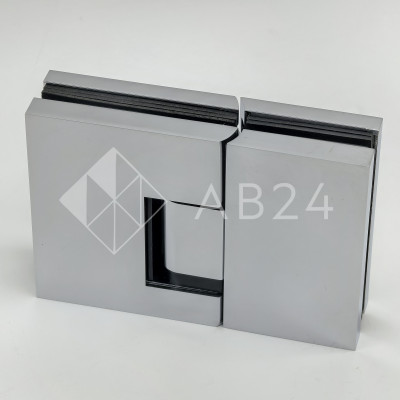 Петля Фурия FDP-242R стекло-стекло 180° правая, с подъемным механизмом, латунь/хром