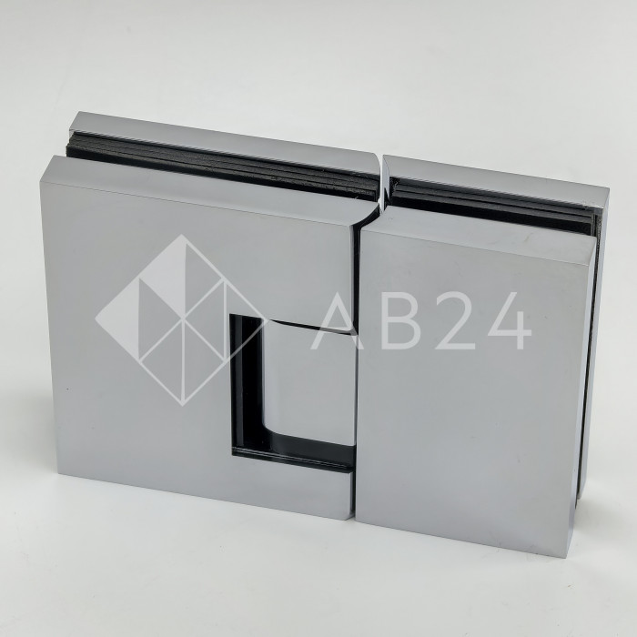 Петля Фурия FDP-242R стекло-стекло 180° правая, с подъемным механизмом, латунь/хром