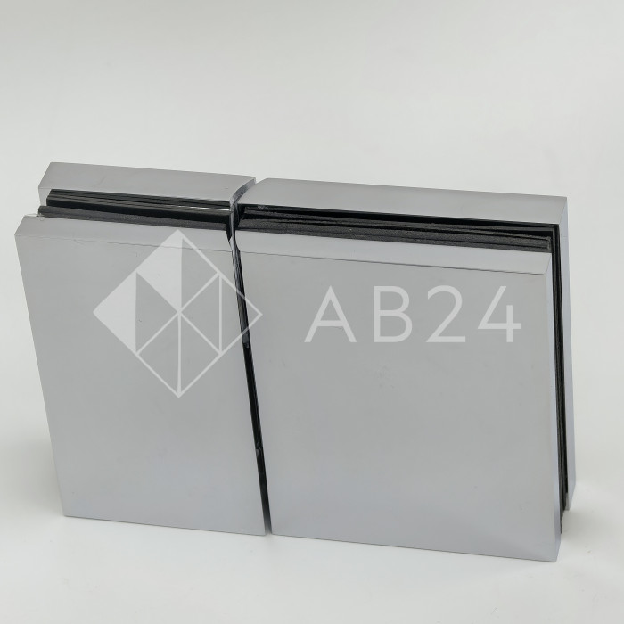 Петля Фурия FDP-242R стекло-стекло 180° правая, с подъемным механизмом, латунь/хром