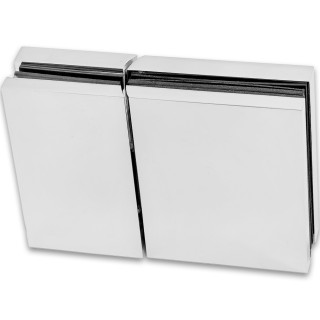 Петля Фурия FDP-242R стекло-стекло 180° правая, с подъемным механизмом, латунь/хром