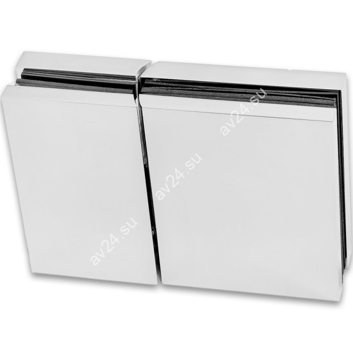 Петля Фурия FDP-242R стекло-стекло 180° правая, с подъемным механизмом, латунь/хром