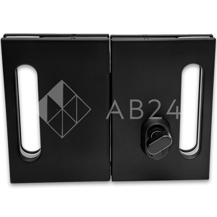 Замок FMZ-39 для межкомнатной двери из стекла стена-стекло ключ/защелка, нержавейка/черный