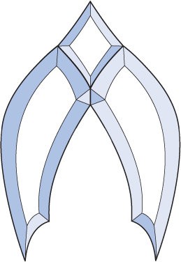 Бевелс AV130A дверной (3 элемента) 175 х 254 мм