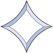 Бевелс AV45 звезда 70 х 70 мм