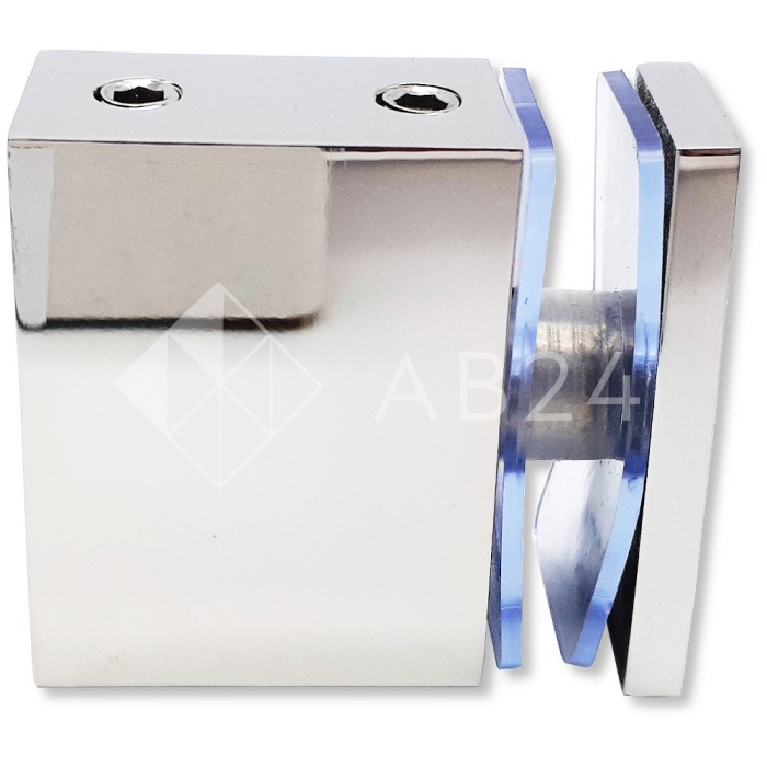 Крепление FDC-34 трубы 30х10 к стеклу, нержавейка/полированный