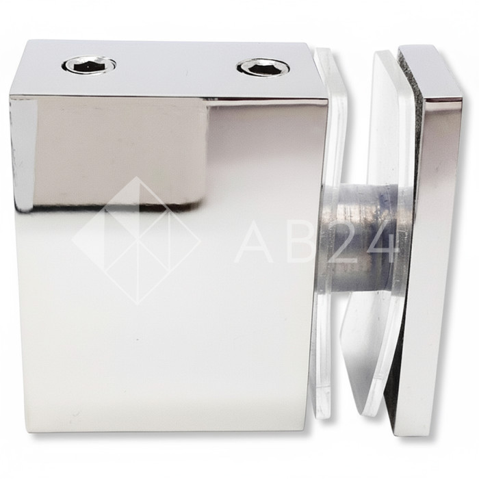 Крепление FDC-34 трубы 30х10 к стеклу, нержавейка/полированный