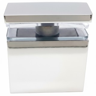 Крепление FDC-34 трубы 30х10 к стеклу, нержавейка/полированный