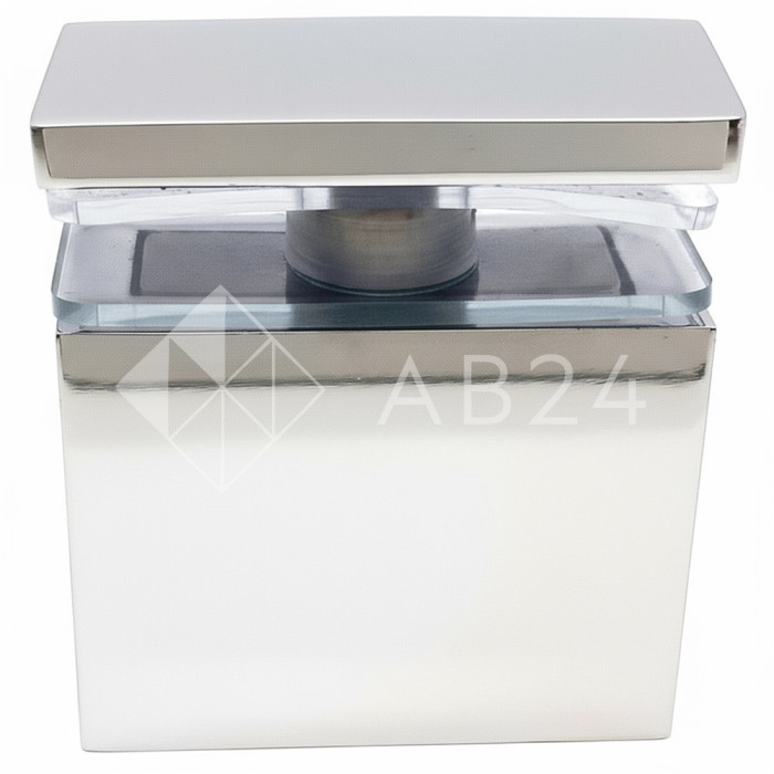 Крепление FDC-34 трубы 30х10 к стеклу, нержавейка/полированный