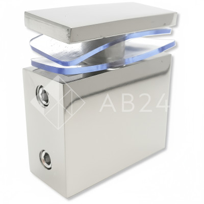 Крепление FDC-34 трубы 30х10 к стеклу, нержавейка/полированный