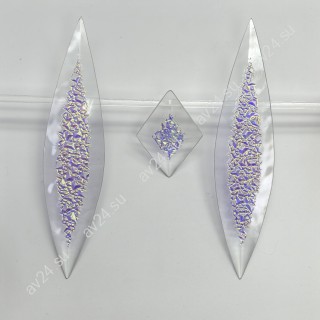 Бевелс AV305 дихроичный (3 элемента) 43 х 394 мм, бриллиант