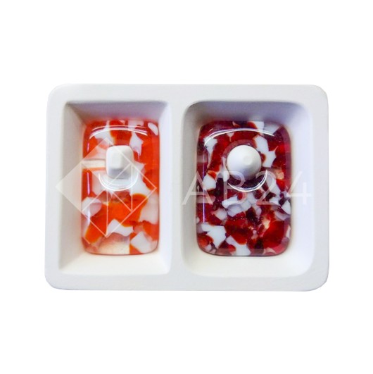 Форма для фьюзинга Двухместная с отверстием (бижутерия) ВМ-Д-10