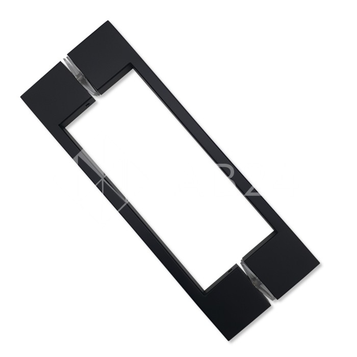 Ручка скоба FDR-90, 10х15х220х1.0 мм, нержавейка/черный