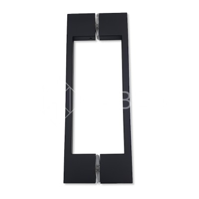 Ручка скоба FDR-90, 10х15х220х1.0 мм, нержавейка/черный