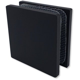 Коннектор для стекла Альфа α FDK-12, стена-стекло 90°, нержавейка/черный