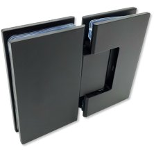 Петля Альфа α стекло-стекло 180˚ Черная FDP-12E SUS304/BL