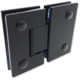 Петля для стекла 8 мм Альфа α FDP-12E стекло-стекло 180°, нержавейка/черный