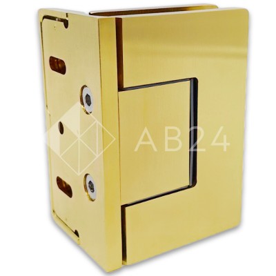 Петля Афина FDP-130 стена-стекло с бок.креплением, латунь/брашированное золото