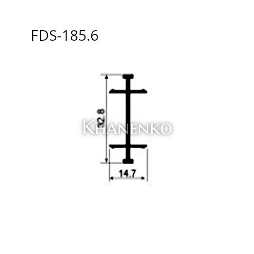 Соединитель трека раздвижной системы FDS-18 длина 6 м Черный FDS-185.6 AL/BL