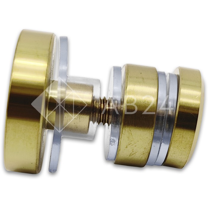 Крепление трека к стеклу FDS-32, нержавейка/брашированное золото