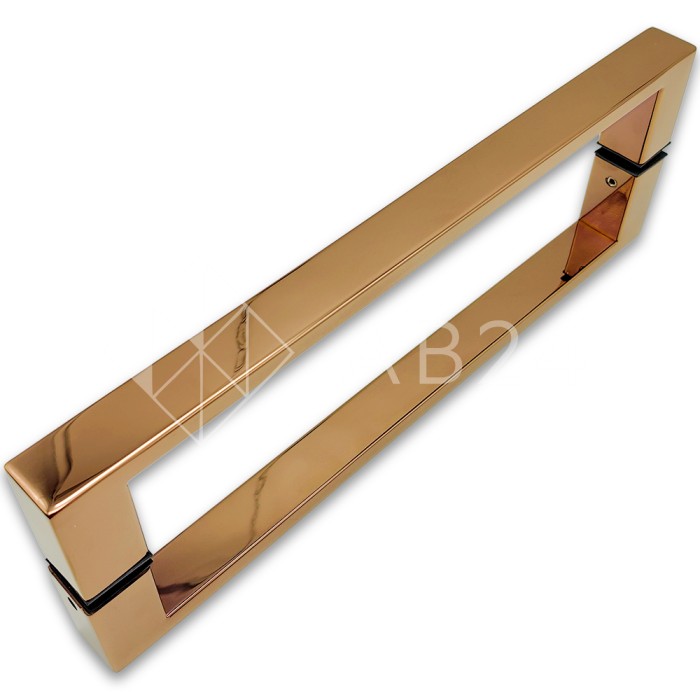 Ручка скоба FDR-88, 25х10х300х1.0 мм, нержавейка/розовое золото