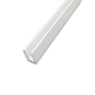 Профиль для стекла FDPA-55.3, 19х12,5х1,75, длина 3 м, алюминий/белый