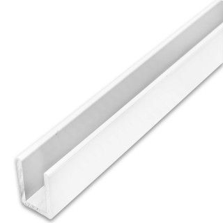 Профиль для стекла FDPA-55.3, 19х12,5х1,75, длина 3 м, алюминий/белый