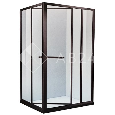 Угловой раздвижной комплект Клио FDS-103, 1200х1200х2000 мм для стекла 8 мм, дверь 650 мм, нержавейка/полированный