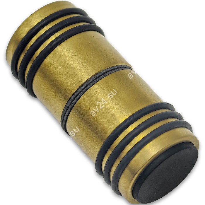 Ручка кноб Йота FDR-141 с одним резиновым торцом, алюминий/брашированное золото