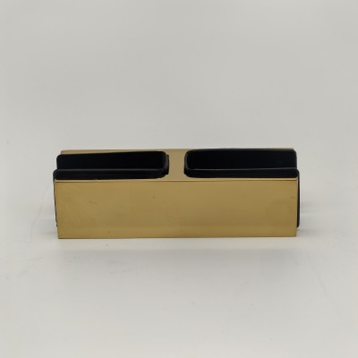 Крепление стекла FKK-201, 88х26 мм стекло-стекло 180°, нержавейка/золото