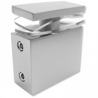 Крепление FDC-34, трубы 30х10 к стеклу, нержавейка/матовый