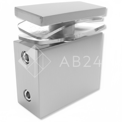 Крепление FDC-34, трубы 30х10 к стеклу, нержавейка/матовый