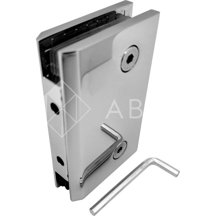 Коннектор для стекла Альфа α FDK-10, стена-стекло 90°, цинк/хром