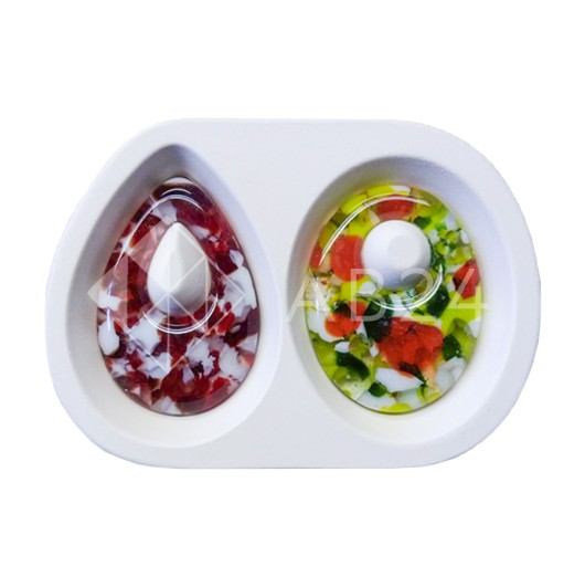 Форма для фьюзинга Двухместная с отверстием (бижутерия) ВМ-Д-11