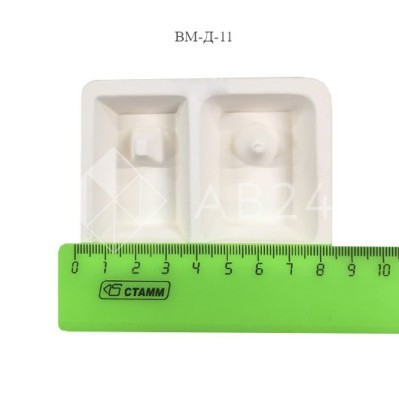 Форма для фьюзинга Двухместная с отверстием (бижутерия) ВМ-Д-11