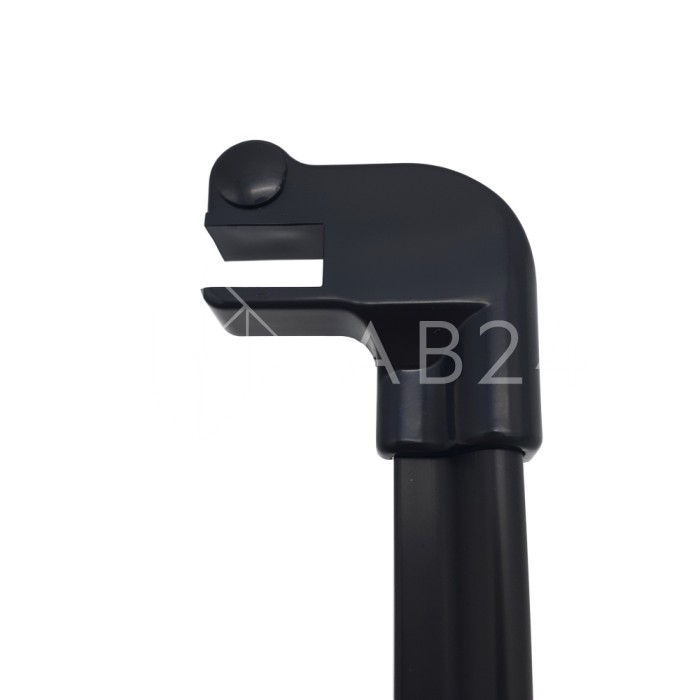 Коннектор угловой FDPA-401 стекло-порог 2 шт. левый+правый, ПВХ/черный