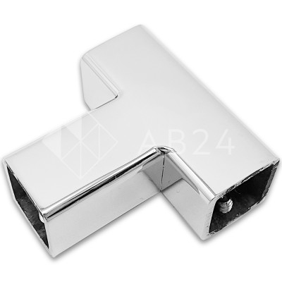 Соединитель FDC-63 трубы 15х15 Т-образный, нержавейка/полированный