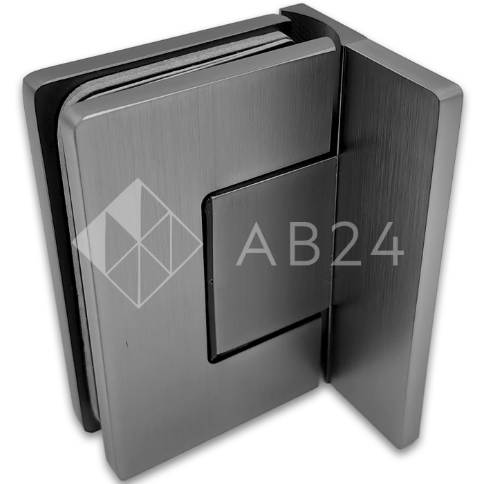 Петля Афина FDP-130 стена-стекло с бок.креплением, латунь/оружейная сталь