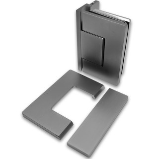 Петля Афина FDP-130 стена-стекло с бок.креплением, латунь/оружейная сталь