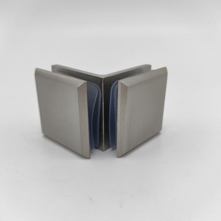 Коннектор для стекла Бета β FDK-24, стекло-стекло 90°, цинк/матовый