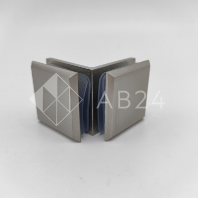 Коннектор для стекла Бета β FDK-24, стекло-стекло 90°, цинк/матовый