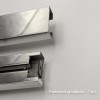 Трапециевидный распашной комплект Юнона FDS-104, 750х620х750х2000 мм, нержавейка/черный