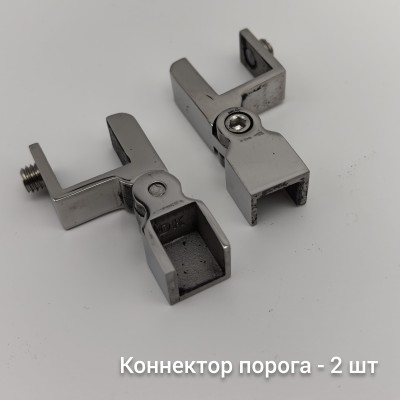 Трапециевидный распашной комплект Юнона FDS-104, 750х620х750х2000 мм, нержавейка/черный