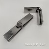 Трапециевидный распашной комплект Юнона FDS-104, 750х620х750х2000 мм, нержавейка/черный