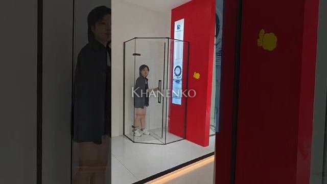 Трапециевидный распашной комплект Юнона FDS-104, 750х620х750х2000 мм, нержавейка/черный