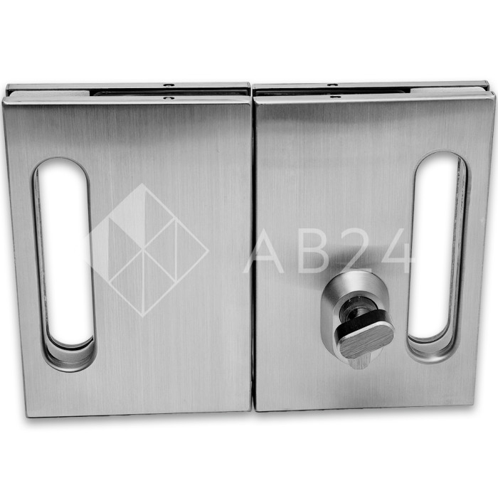 Замок FMZ-39 для межкомнатной двери из стекла стена-стекло ключ/защелка, нержавейка/матовый