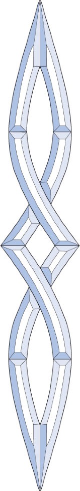 Бевелс AV304 (10 элементов) 114 х 700 мм