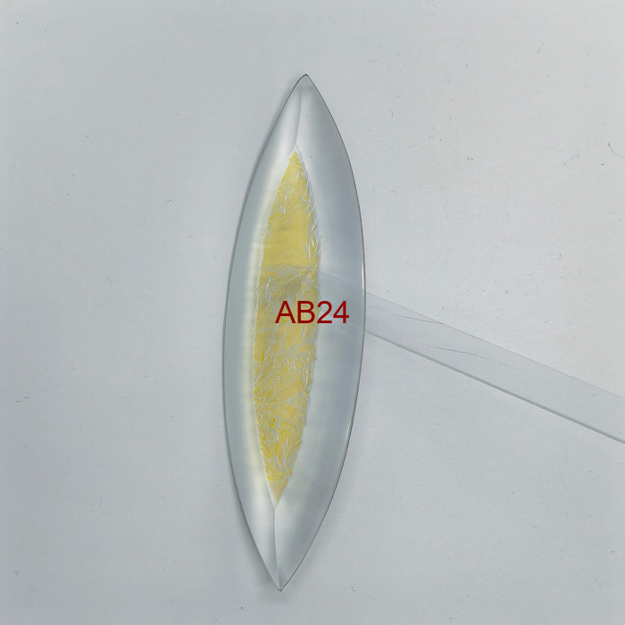 Бевелс AV107 дихроичный 42 х 142 мм, желтый мороз