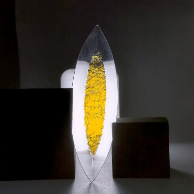 Бевелс AV107 дихроичный 42 х 142 мм, желтый мороз