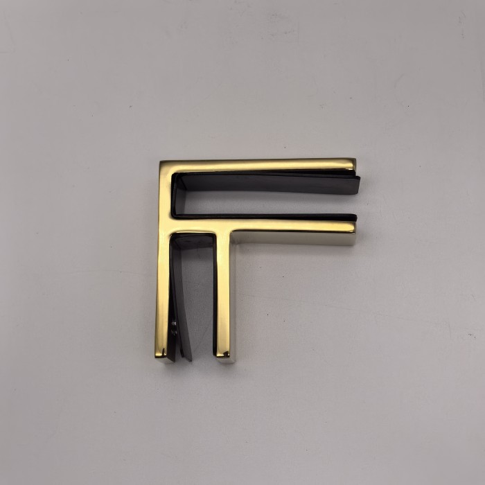 Крепление стекла FKK-202, 67х66 мм стекло-стекло 90°, нержавейка/золото