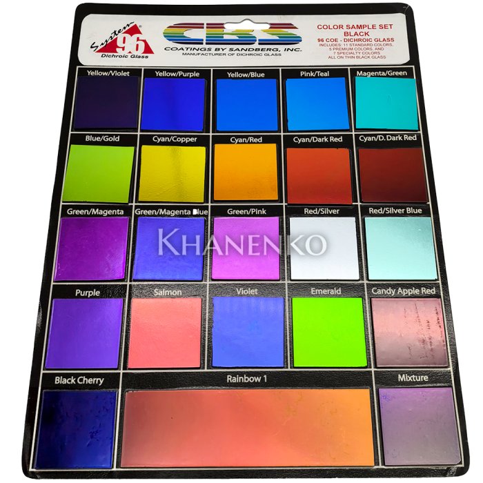 Набор стекла для фьюзинга CBS Dichroic System 96, Black, 23 шт